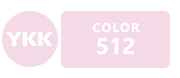 Toutes les fermetures éclair YKK roses avec le code couleur 512